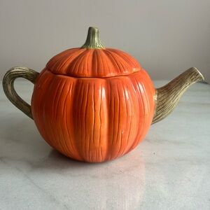 Sakura David Carter Brown Pumpkin Hollow Pumpkin Teapot Halloween Fall